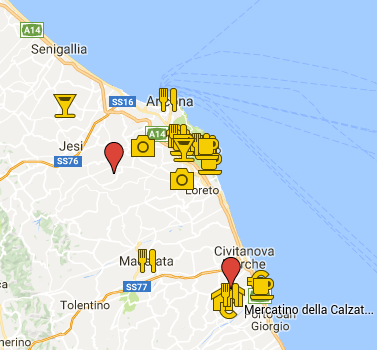 Google Maps der Marken (Italien)